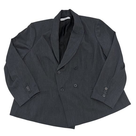 NWOT M.M Lafleur The Roxane Double Breasted Blazer Light Twill Charcoal Gray +2 - Picture 7 of 15